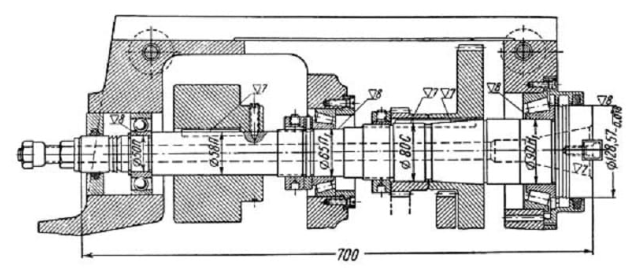 Шпиндель 675 фрезерного станка чертеж